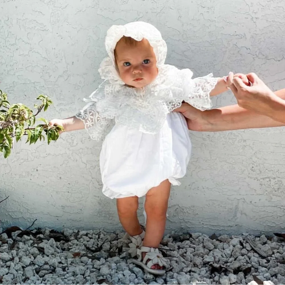 Petite Maison Kids Katherine Embroidered Linen Romper
